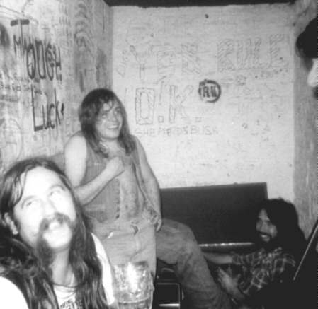 SALT backstage at the Granary, Bristol, 1976